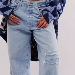 Citizens Of Humanity Pina Low Rise Baggy Crop Jeans